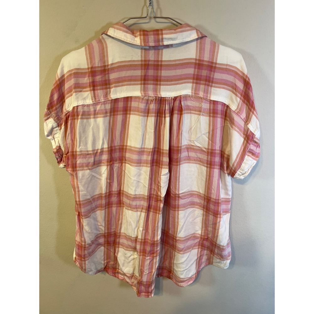 Como‎ Vintage Womens Shirt Plaid Button Down Pink XL - Picture 4 of 6